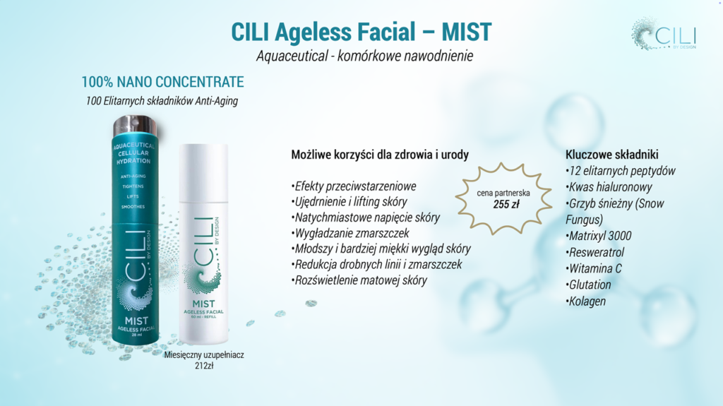 Mgiełka CILI by design -Ageless Facial MIST